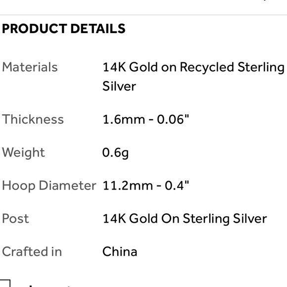 Ana Luisa | mini huggie hoops 14K gold 1.6mm - Picture 4 of 11